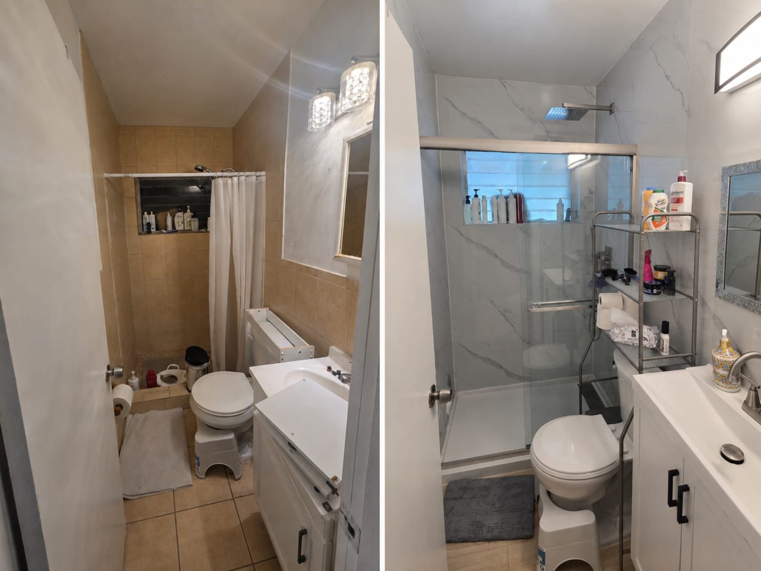 Completed full bathroom remodel view 7
