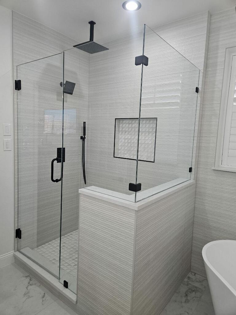 Completed full bathroom remodel view 9